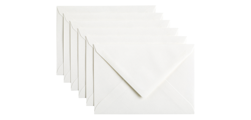 Enveloppe Papicolor C6 114x162mm blanc neige paquet 6 pièces