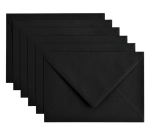 Envelop Papicolor C6 114x162mm ravenzwart pak à 6 stuks