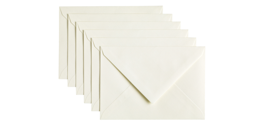 Enveloppe Papicolor C6 114x162mm blanc paquet 6 pièces