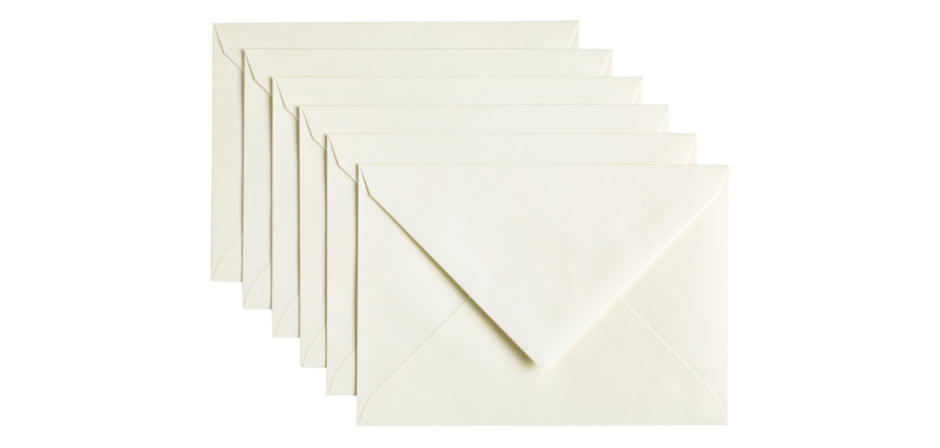 Papicolor Envelope C6 114x162mm white pack of 6 pieces