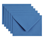 Enveloppe Papicolor C6 114x162mm bleu roi paquet 6 pièces
