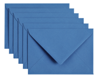 Enveloppe Papicolor C6 114x162mm bleu roi paquet 6 pièces