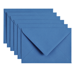 Enveloppe Papicolor C6 114x162mm bleu roi paquet 6 pièces