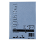 Enveloppe Papicolor C6 114x162mm bleu roi paquet 6 pièces