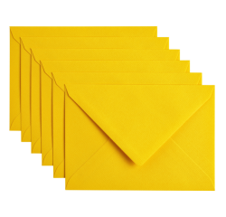 Enveloppe Papicolor C6 114x162mm jaune bouton d'or paquet 6 pièces