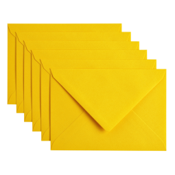 Enveloppe Papicolor C6 114x162mm jaune bouton d'or