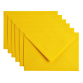 Enveloppe Papicolor C6 114x162mm jaune bouton d'or paquet 6 pièces