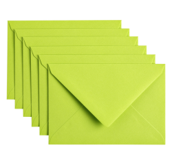 Enveloppe Papicolor C6 114x162mm vert pomme paquet 6 pièces