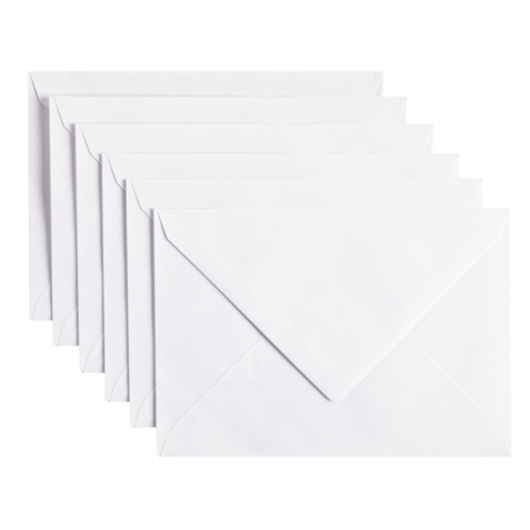 Enveloppe Papicolor C6 114x162mm kraft blanc paquet 6 pièces