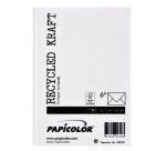 Envelop Papicolor C6 114x162mm kraft wit pak à 6 stuks