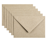 Enveloppe Papicolor C6 114x162mm kraft gris paquet 6 pièces
