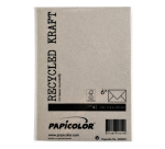 Enveloppe Papicolor C6 114x162mm kraft gris paquet 6 pièces