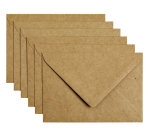 Enveloppe Papicolor C6 114x162mm kraft brun paquet 6 pièces