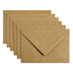 Enveloppe Papicolor C6 114x162mm kraft brun paquet 6 pièces