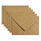 Enveloppe Papicolor C6 114x162mm kraft brun paquet 6 pièces