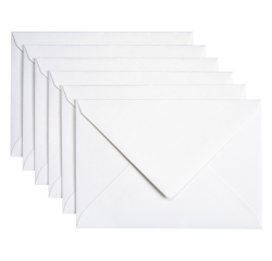 Enveloppe Papicolor C6 114x162mm blanc perle métallisé paquet 6 pièces