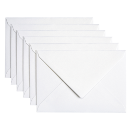 Enveloppe Papicolor C6 114x162mm blanc perle métallisé paquet 6 pièces