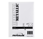 Enveloppe Papicolor C6 114x162mm blanc perle métallisé paquet 6 pièces