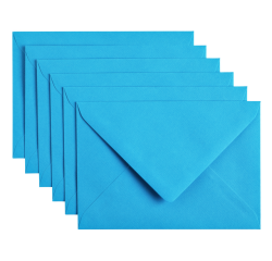 Enveloppe Papicolor C6 114x162mm bleu ciel paquet 6 pièces