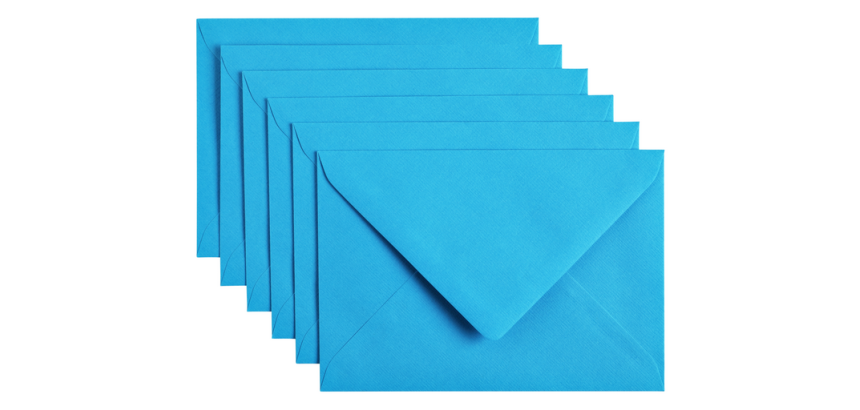 Papicolor Envelope C6 114x162mm sky blue pack of 6 pieces