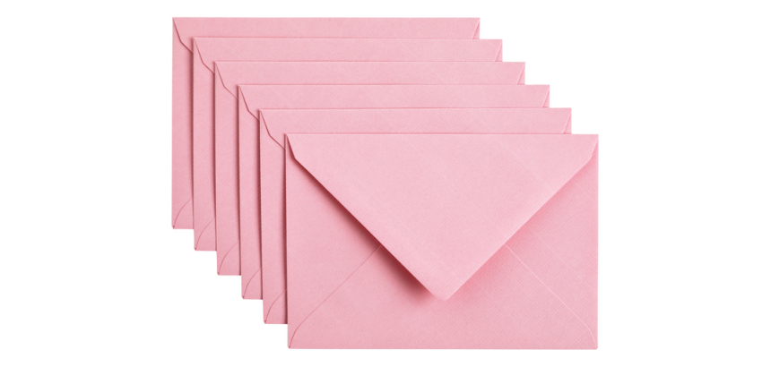 Baby Pink Papicolor C6 Envelope 114x162mm pack of 6 pieces