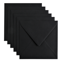 Enveloppe Papicolor 140x140mm noir corbeau