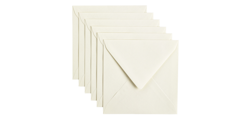 Papicolor Envelope 140x140mm white pack of 6 pieces