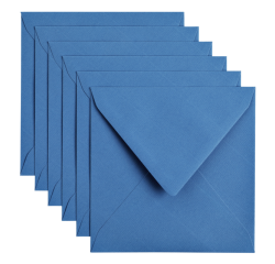 Enveloppe Papicolor 140x140mm bleu roi paquet 6 pièces