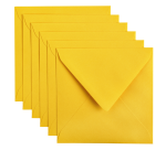 Envelop Papicolor 140x140mm dottergeel pak à 6 stuks