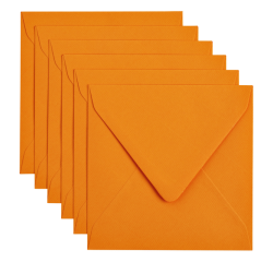 Enveloppe Papicolor 140x140mm orange paquet 6 pièces