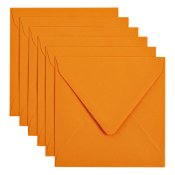 Enveloppe Papicolor 140x140mm orange paquet 6 pièces