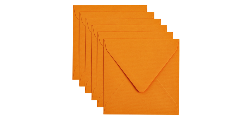 Papicolor Envelope 140x140mm orange pack of 6 pieces