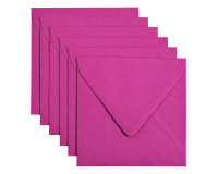 Envelop Papicolor 140x140mm felroze pak à 6 stuks