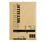 Enveloppe Papicolor C6 114x162mm or métallisé paquet 6 pièces
