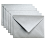 Papicolor Envelope C6 114x162mm metallic silver pack of 6 pieces