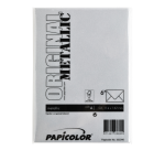 Papicolor Envelope C6 114x162mm metallic silver pack of 6 pieces