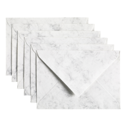 Envelop Papicolor C6 114x162mm marble grijs pak à 6 stuks