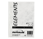 Enveloppe Papicolor C6 114x162mm gris marbré paquet 6 pièces