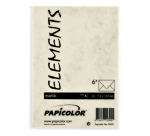 Enveloppe Papicolor C6 114x162mm ivoire marbré paquet 6 pièces