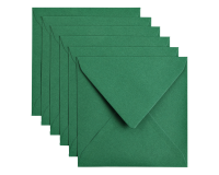 Enveloppe Papicolor 140x140mm vert sapin paquet 6 pièces