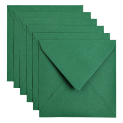 Enveloppe Papicolor 140x140mm vert sapin paquet 6 pièces