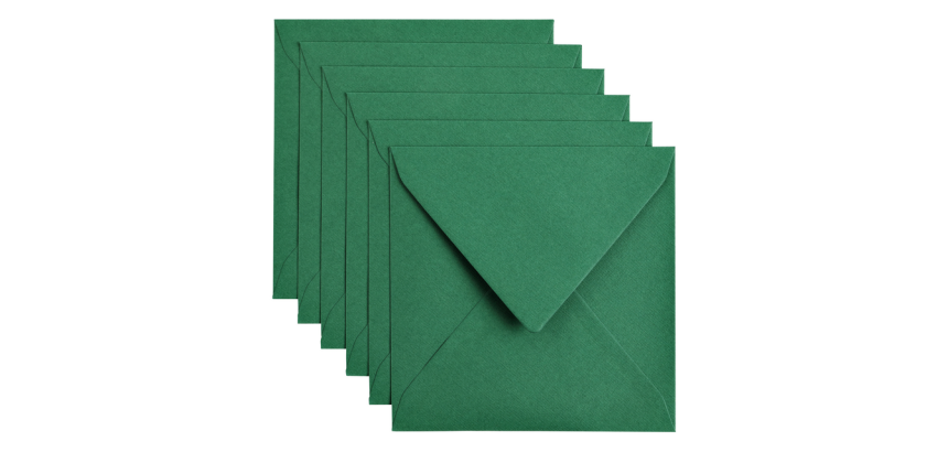 Papicolor Envelope 140x140mm Forest Green Pack of 6 Pieces