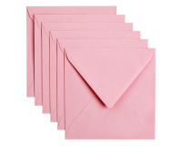 Umschlag Papicolor 140x140mm Babyrosa Packung 6 Stück
