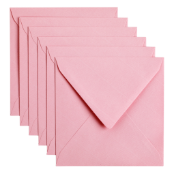 Enveloppe Papicolor 140x140mm rose bébé paquet 6 pièces