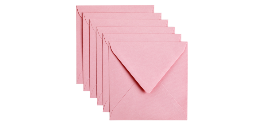 <p>Baby pink Papicolor envelope 140x140mm pack of 6 pieces</p>