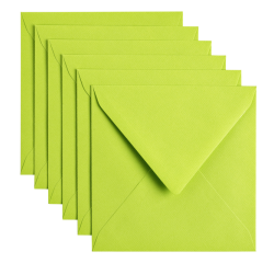 Enveloppe Papicolor 140x140mm vert pomme paquet 6 pièces