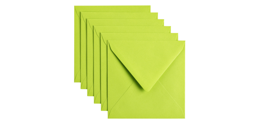 <p>Apple green Papicolor envelope 140x140mm pack of 6 pieces</p>