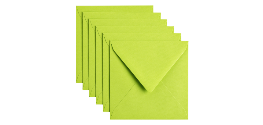 <p>Apple green Papicolor envelope 140x140mm pack of 6 pieces</p>