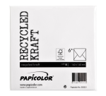 Enveloppe Papicolor 140x140mm kraft blanc paquet 6 pièces