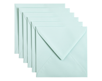 Papicolor-Umschlag 140x140 mm bläulich-grün 6er-Pack